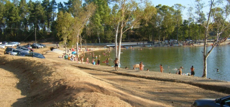 River Beach of Mine of São Domingos, Albufeira da Tapada Grande in Mértola River Beach of Mine of São Domingos, Albufeira da Tapada Grande in Mértola